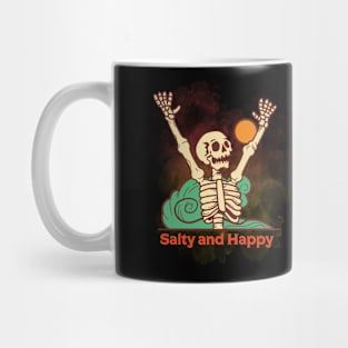 Salty & Happy Skeleton Mug